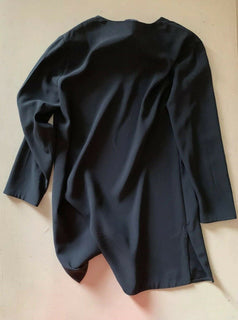 New $1090 Ralph Lauren Purple Label Women’s Blouse Long Black Size 6 Made In USA