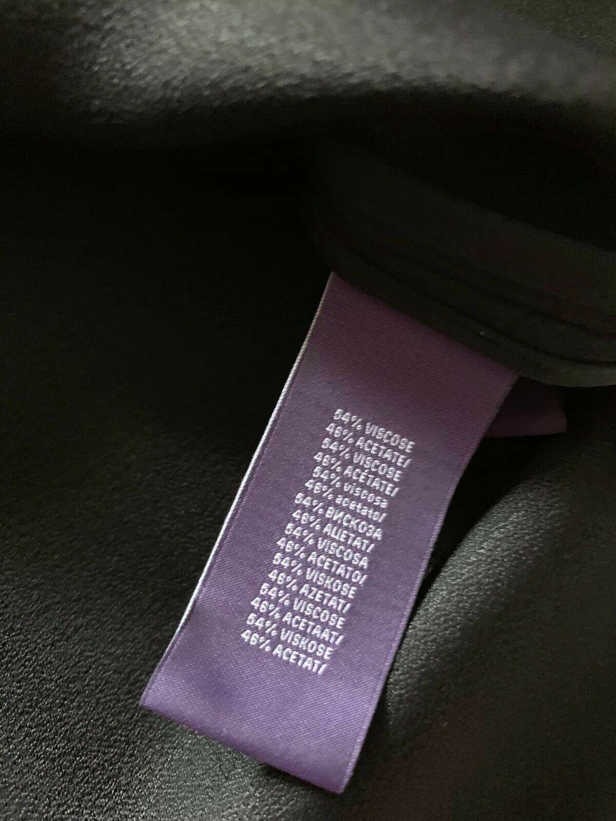 New $1090 Ralph Lauren Purple Label Women’s Blouse Long Black Size 6 Made In USA