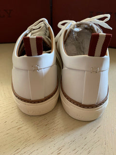 New $650 Bally Men Hernando Leather Sneakers Shoes Color White 13 US Switzerland