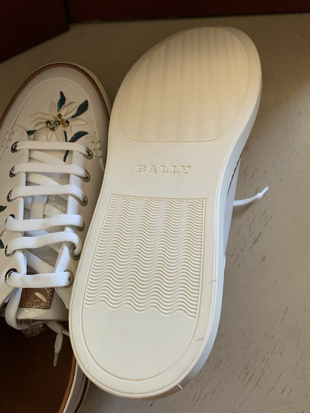 New $650 Bally Men Hernando Leather Sneakers Shoes Color White 13 US Switzerland