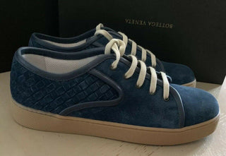 NIB $ 720 Bottega Veneta Herren Wildleder Sneakers Schuhe Blau 9,5 US (42,5 Eu) Italien 