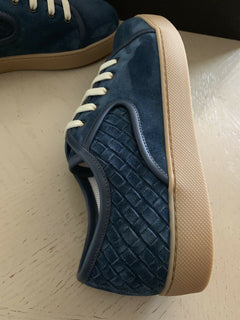 NIB $ 720 Bottega Veneta Herren Wildleder Sneakers Schuhe Blau 9,5 US (42,5 Eu) Italien 