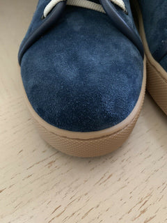 NIB $ 720 Bottega Veneta Herren Wildleder Sneakers Schuhe Blau 9,5 US (42,5 Eu) Italien 