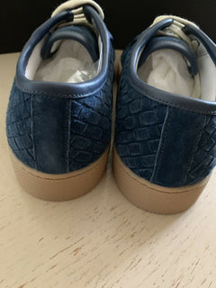NIB $ 720 Bottega Veneta Herren Wildleder Sneakers Schuhe Blau 9,5 US (42,5 Eu) Italien 