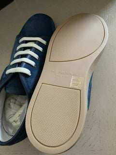 NIB $ 720 Bottega Veneta Herren Wildleder Sneakers Schuhe Blau 9,5 US (42,5 Eu) Italien 