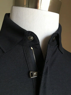 Neu mit Etikett: 375 $ Ralph Lauren Purple Label Herren-Poloshirt Blau S Italien