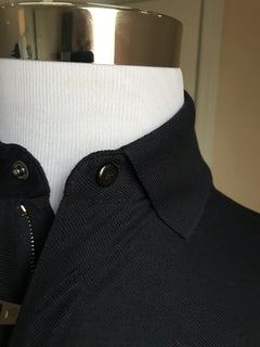 Neu mit Etikett: 375 $ Ralph Lauren Purple Label Herren-Poloshirt Blau S Italien