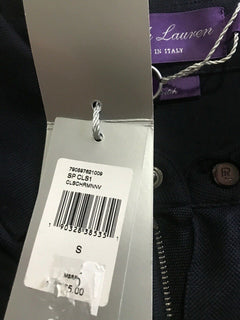Neu mit Etikett: 375 $ Ralph Lauren Purple Label Herren-Poloshirt Blau S Italien