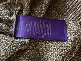 Neu mit Etikett: 895 $ Ralph Lauren Purple Label Herren-Seidenpullover mit Rundhalsausschnitt, Braun, XL, Italien