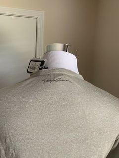 NWT $ 1045 Giorgio Armani Herren Poloshirt aus 100 % Leinen Grau S US (46 Eu) Italien