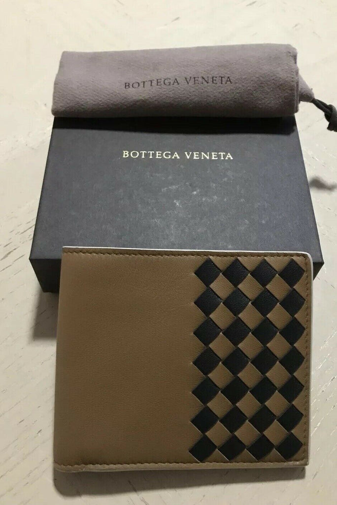 New Bottega Veneta Mens Wallet Camel/Black 113993 Italy