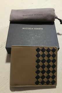 New Bottega Veneta Mens Wallet Camel/Black 113993 Italy