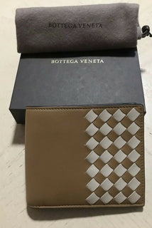 New Bottega Veneta Mens Wallet Camel/Cream  113993 Italy