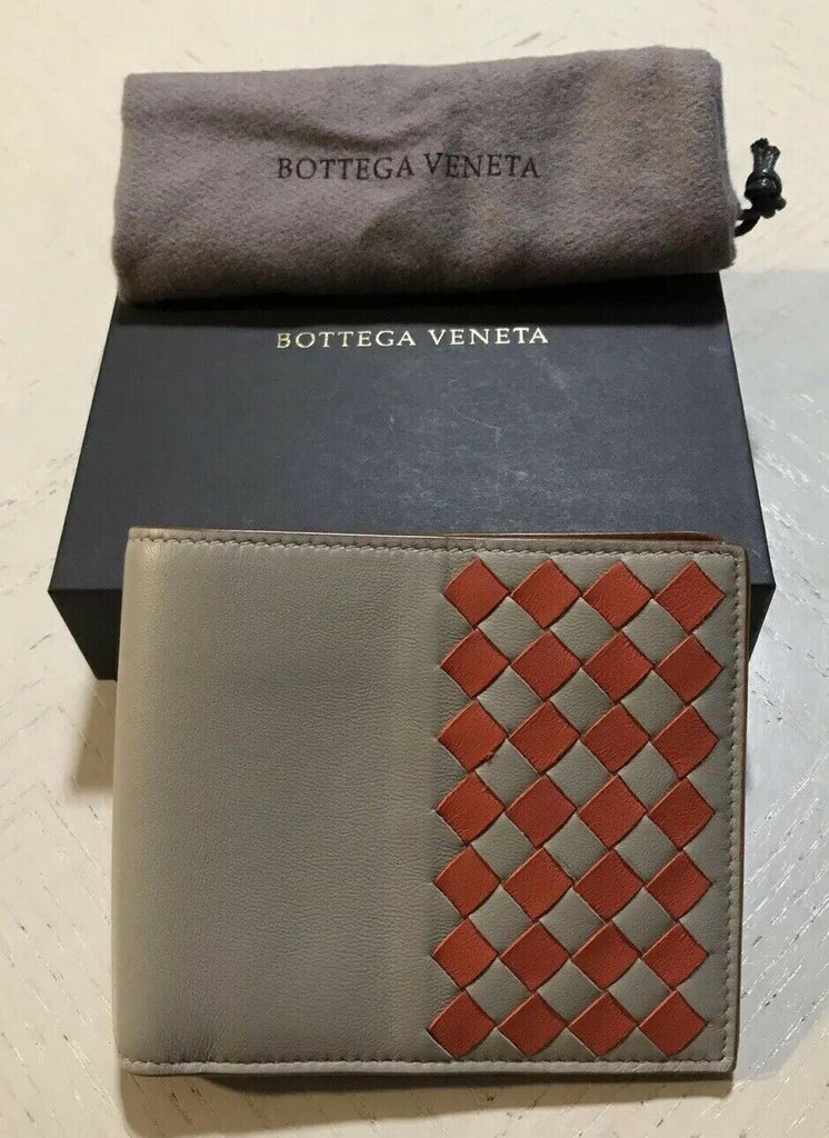 New Bottega Veneta Mens Wallet Fume/Orange 113993 Italy