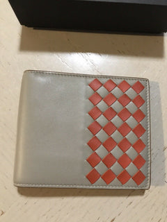 New Bottega Veneta Mens Wallet Fume/Orange 113993 Italy