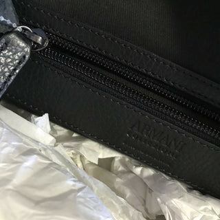 Neue 1395 $ Armani Collezioni Herren Leder Aktentasche Reisetasche Schwarz