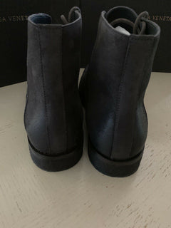 NIB $ 810 Bottega Veneta Herren Lederstiefel Schuhe DK Grau 11,5 US/44,5 Eu 