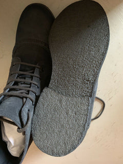 NIB $ 810 Bottega Veneta Herren Lederstiefel Schuhe DK Grau 11,5 US/44,5 Eu 