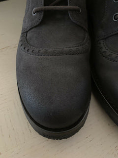 NIB $ 810 Bottega Veneta Herren Lederstiefel Schuhe DK Grau 8,5 US/41,5 Eu 