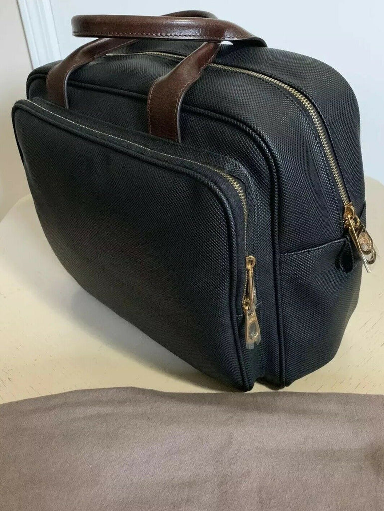 New $1200 Bottega Veneta Men Leather Brefcase Bag Black Italy