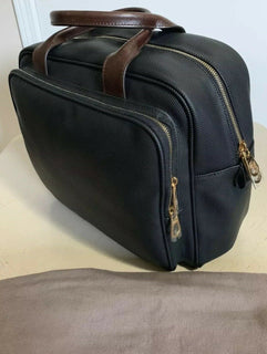 New $1200 Bottega Veneta Men Leather Brefcase Bag Black Italy