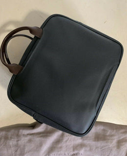 New $1200 Bottega Veneta Men Leather Brefcase Bag Black Italy