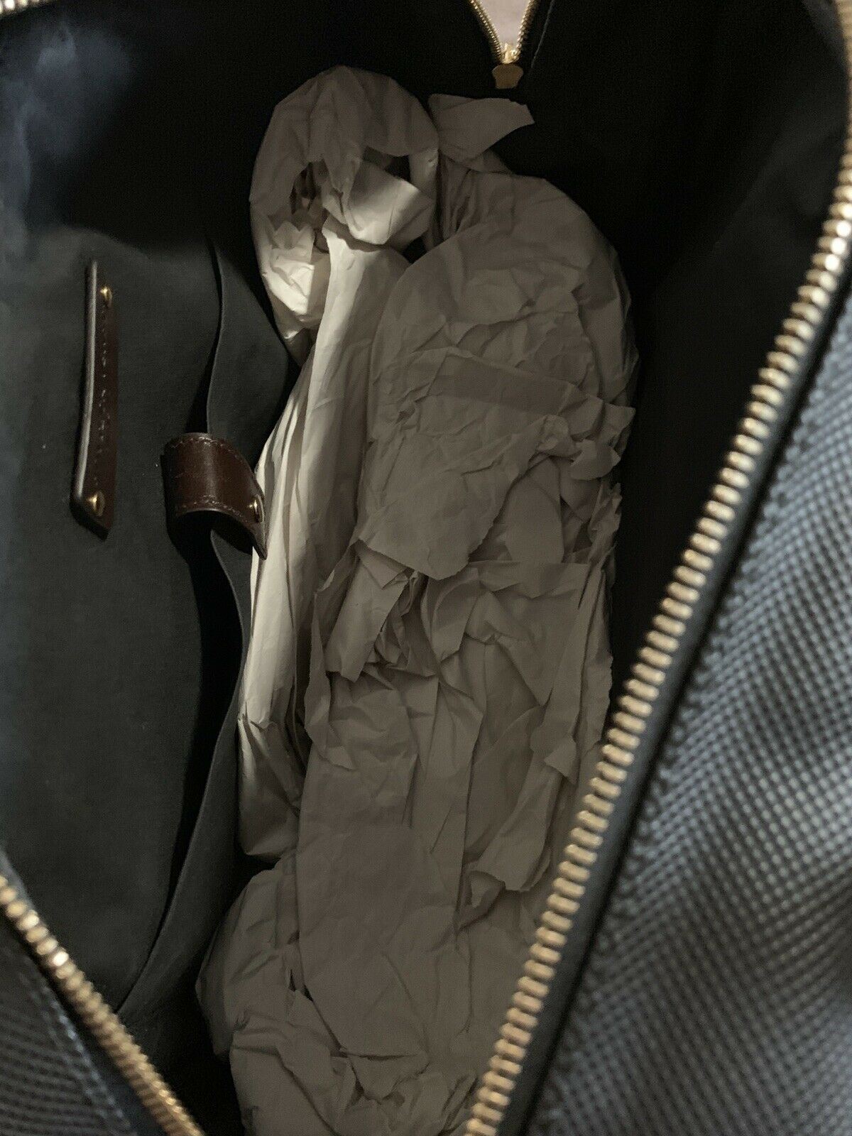 New $1200 Bottega Veneta Men Leather Brefcase Bag Black Italy