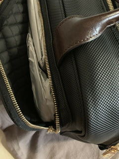 New $1200 Bottega Veneta Men Leather Brefcase Bag Black Italy