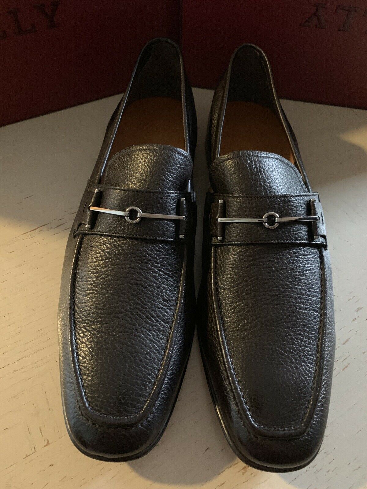 New $695 Bally Men Brignant Deerskin Leather Loafers Safari/DK Brown 11 ...