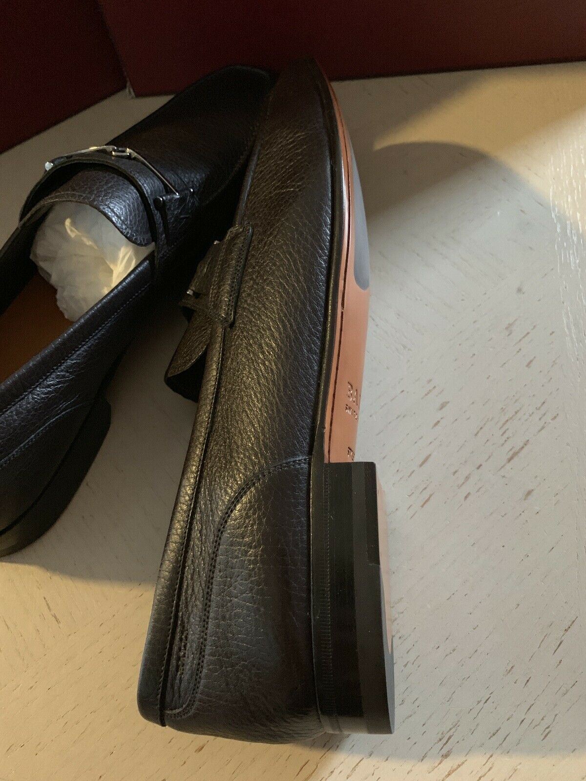 New $695 Bally Men Brignant Deerskin Leather Loafers Safari/DK Brown 11.5 US