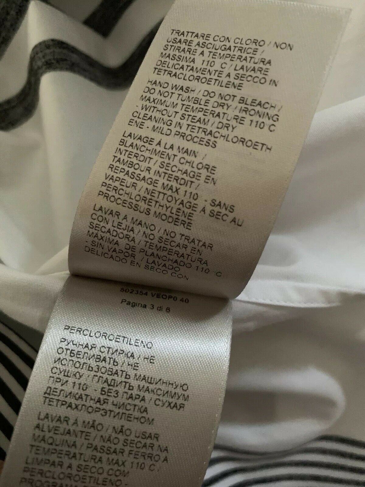 NWT 890 Bottega Veneta Mens Dress Shirt Black/White 40/15 3/4 Italy
