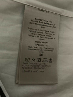 NWT 890 Bottega Veneta Mens Dress Shirt Black/White 40/15 3/4 Italy