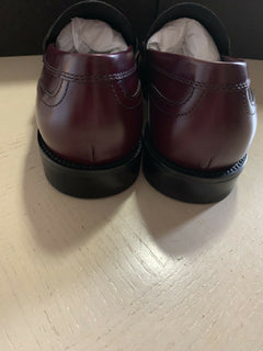 NIB $940 Bottega Veneta Mens Leather Loafers Shoes Burgundy 6 US ( 39 Eu ) Ita