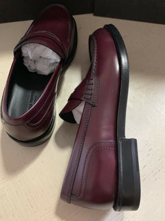 NIB $940 Bottega Veneta Mens Leather Loafers Shoes Burgundy 6 US ( 39 Eu ) Ita