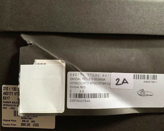 NIB $ 580 Bottega Veneta Herren-Sandalen aus Leder, Rot, 10 US (43 Eu), Italien 