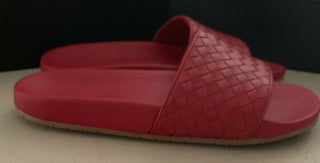 NIB $ 580 Bottega Veneta Herren-Sandalen aus Leder, Rot, 10 US (43 Eu), Italien 