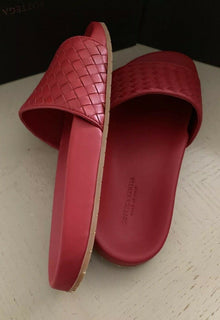 NIB $ 580 Bottega Veneta Herren-Sandalen aus Leder, Rot, 10 US (43 Eu), Italien 