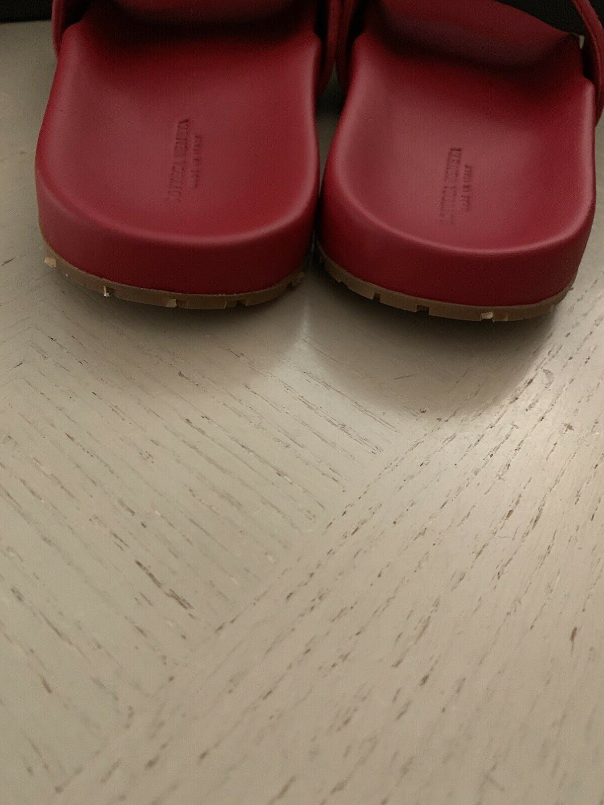 NIB $ 580 Bottega Veneta Herren-Sandalen aus Leder, Rot, 10 US (43 Eu), Italien 