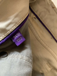 Neu mit Etikett: 395 $ Ralph Lauren Purple Label Herrenjeanshose Slim Fit Beige 34/32L US