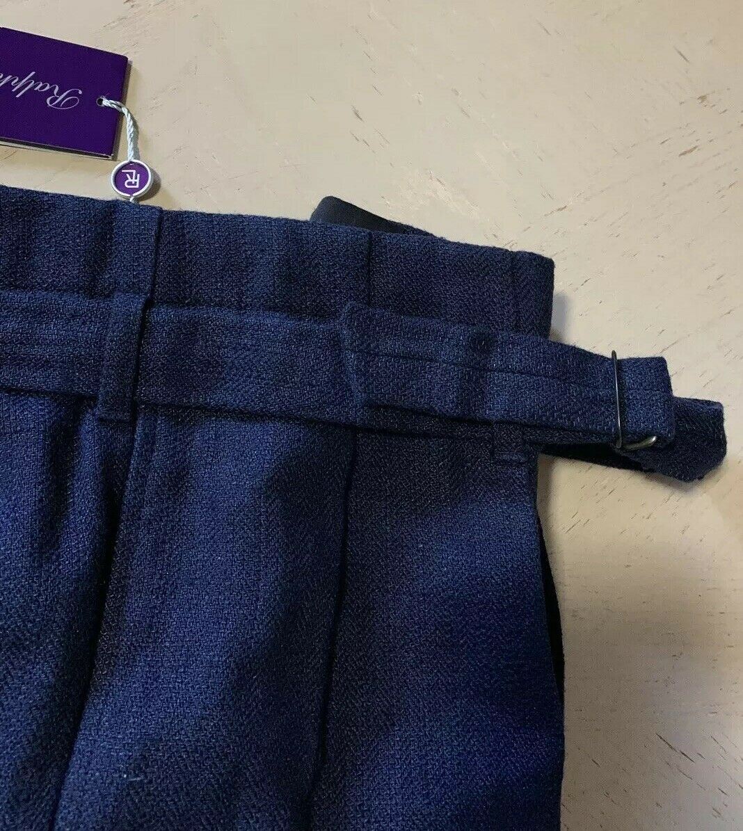 NWT $595 Ralph Lauren Purple Label Мужские льняные брюки Темно-синие 38 США (54 евро) Италия