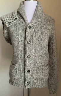 Neu mit Etikett: 2495 $ Ralph Lauren Purple Label Herren-Kaschmir-Cardigan-Pullover Grau XL Italien