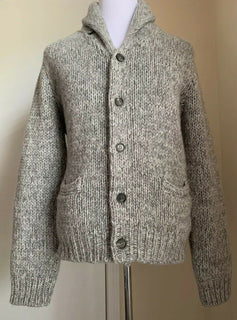 Neu mit Etikett: 2495 $ Ralph Lauren Purple Label Herren-Kaschmir-Cardigan-Pullover Grau XL Italien