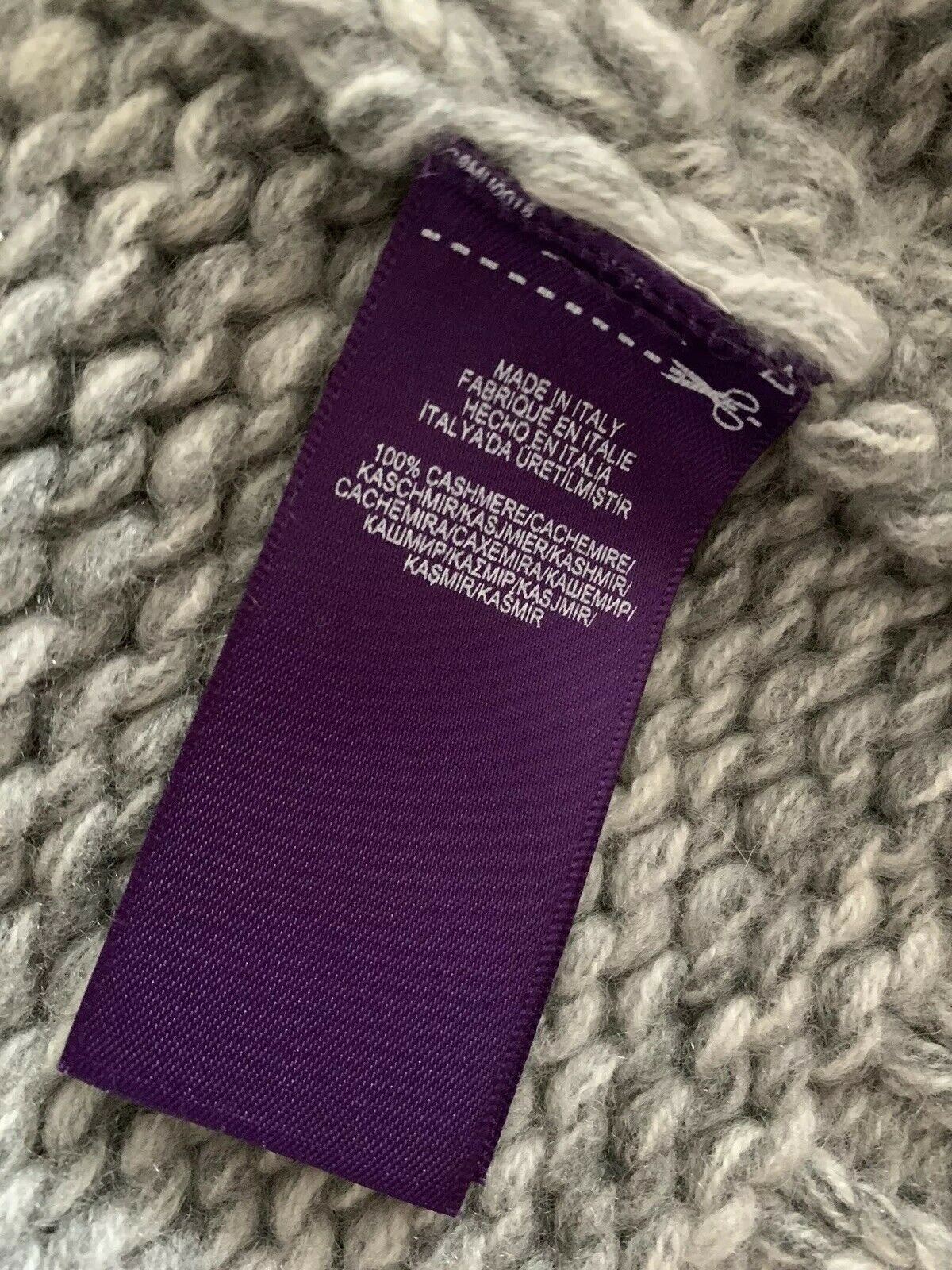 NWT $2495 Ralph Lauren Purple Label Men Cashmere Cardigan Sweater Gray XL Italy