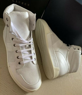 Neu $850 Ralph Lauren Purple Label Herren High Top Sneakers Schuhe Weiß 11,5 US Ita