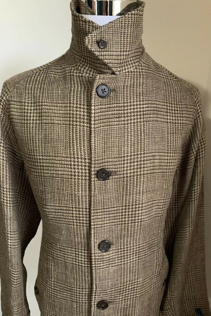 Neu$1195 Polo Ralph Lauren Herren-Mantel aus Leinen/Seide, Trenchcoat, Braun, 44R US
