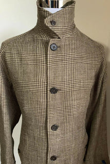 Neu$1195 Polo Ralph Lauren Herren-Mantel aus Leinen/Seide, Trenchcoat, Braun, 44R US