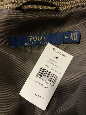 New$1195 Polo Ralph Lauren Men Linen/Silk Coat Trench Coat Brown 44R US