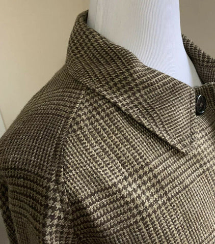 New$1195 Polo Ralph Lauren Men Linen/Silk Coat Trench Coat Brown 44R US