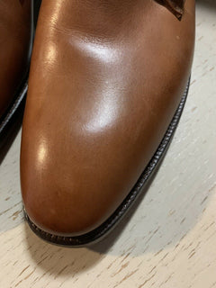 New $1100 Ralph Lauren Purple Label Men Cordovan Leather Monk Shoes Tun 8 US Eng