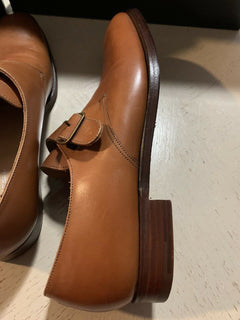 New $1100 Ralph Lauren Purple Label Men Cordovan Leather Monk Shoes Tun 8 US Eng